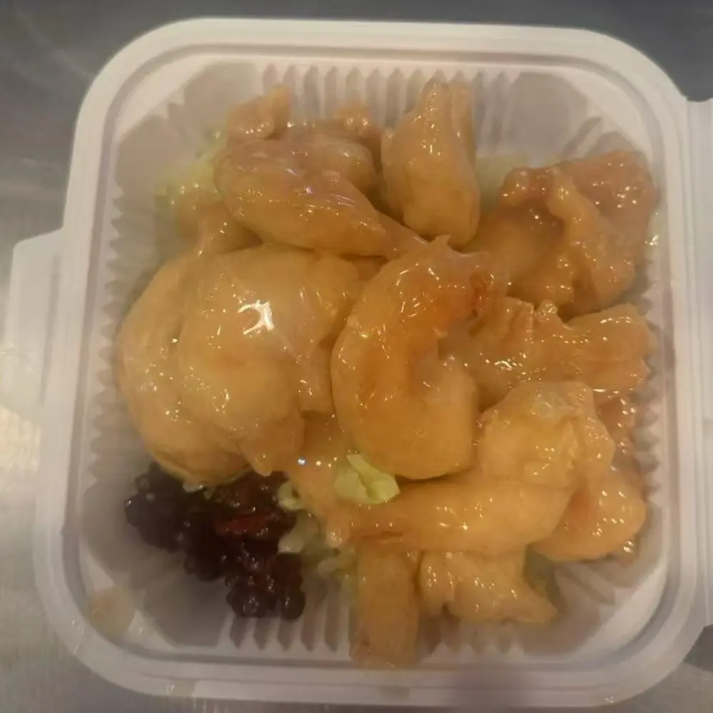 Tasty-Chinese-Restaurant-Héhé-shrimp-Newark Glazed shrimp with a savory sauce at Tasty Chinese Restaurant, a Chinese Restaurant in Newark
